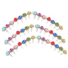 50Pcs Metal Pearl Snap Fasteners Mini Brads Durable for Scrapbooking Craft Use