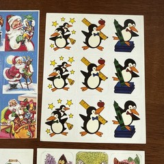 Vintage EUREKA (?) Brand 4 x STICKERS SHEET Vintage 80’s Htf Rare Penguins🐧