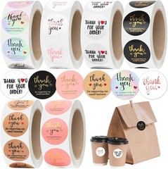 Vibrant 1-Inch Thank You Stickers – 3000 Pcs with Gold Foil for Gifts and Crafts