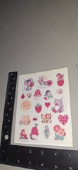 vintage Stickers,Hallmark Tiny Items Birds Squirrel Cats Bug More 1 Sheet