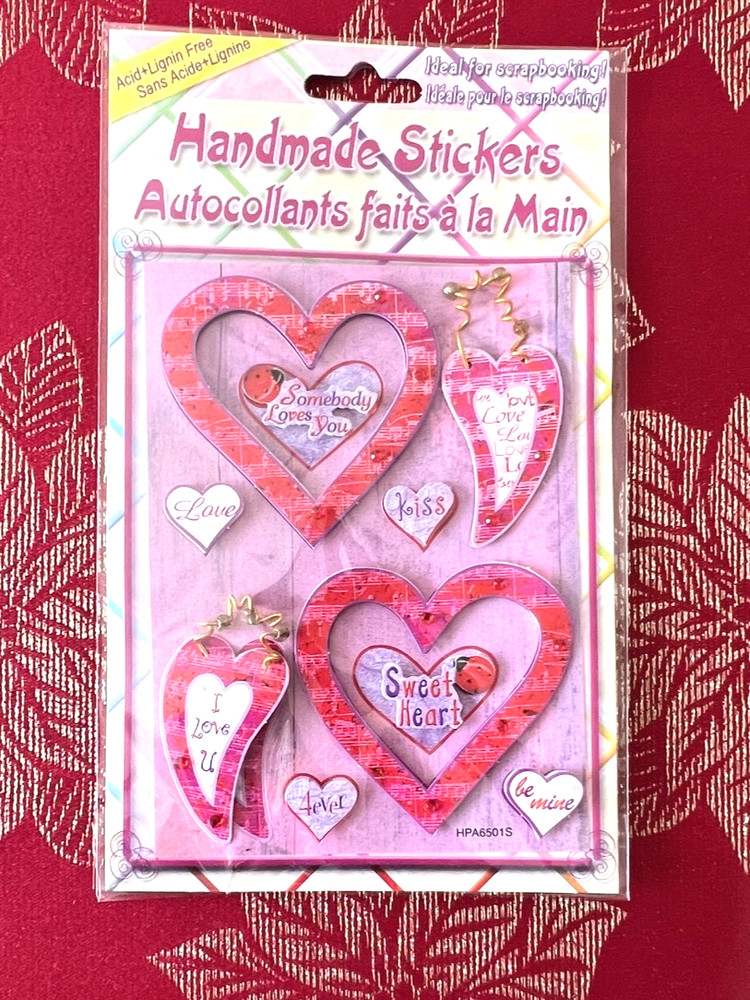 VALENTINE LOVE HEARTS TAGS FRAMES 3D STICKERS – FREE SHIPPING