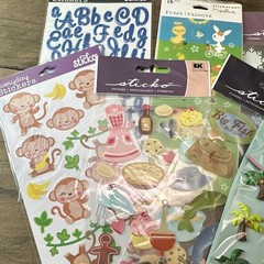 EK Success Sticko & Jolee’s Boutique Sticker Lot Alphabet Animals Baby Party