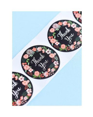 1000PCS Floral Thank You Label 1 Inch Stickers Roll Greeting Cards Self-Adhesive