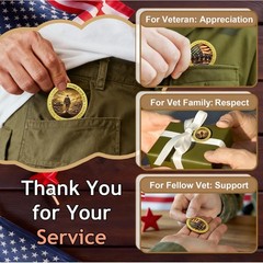 24Pcs Military Soldiers Challenge Coins Veterans Coins Honoring All Who Serve…