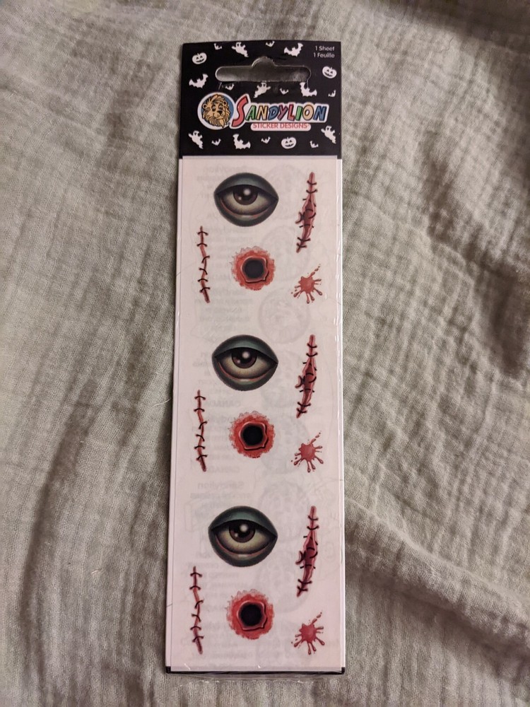 Sealed VINTAGE rare Sandylion Halloween scars & creepy eyes NOS new in package