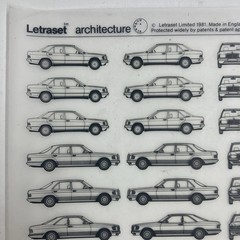 Letraset Architecture Cars Mercedes ASH 4124 Complete – 1 Full Sheet