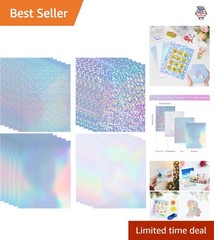 Self-Adhesive Holographic Sticker Paper – Waterproof, Tear-Resistant 20 Sheets