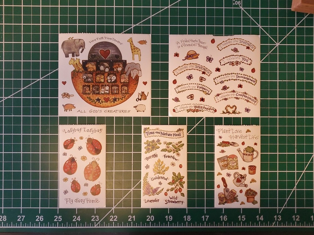 Joy Marie Vintage Lot Of 5 Sticker Sheets (For Colorbök) 90’s/00’s New