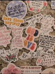 Inspirational Jesus Christian Stickers – 50Pcs Bible Verse Phrase Multicolor