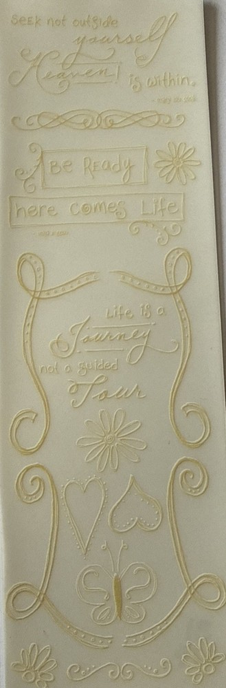 SEEK NOT OUTSIDE YOURSELF Rub-On Transfers (3-1/4”x 11”)Journey•Life•Card Making