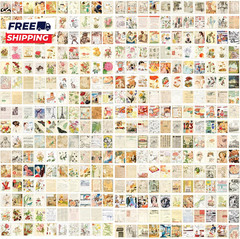 400Pcs Junk Journal Vintage DIY Material Paper Journaling Supplies Scrapbooking