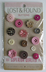 My Minds Eye “Blush Better” Buttons – Lost Found 2 – Scrapbooking