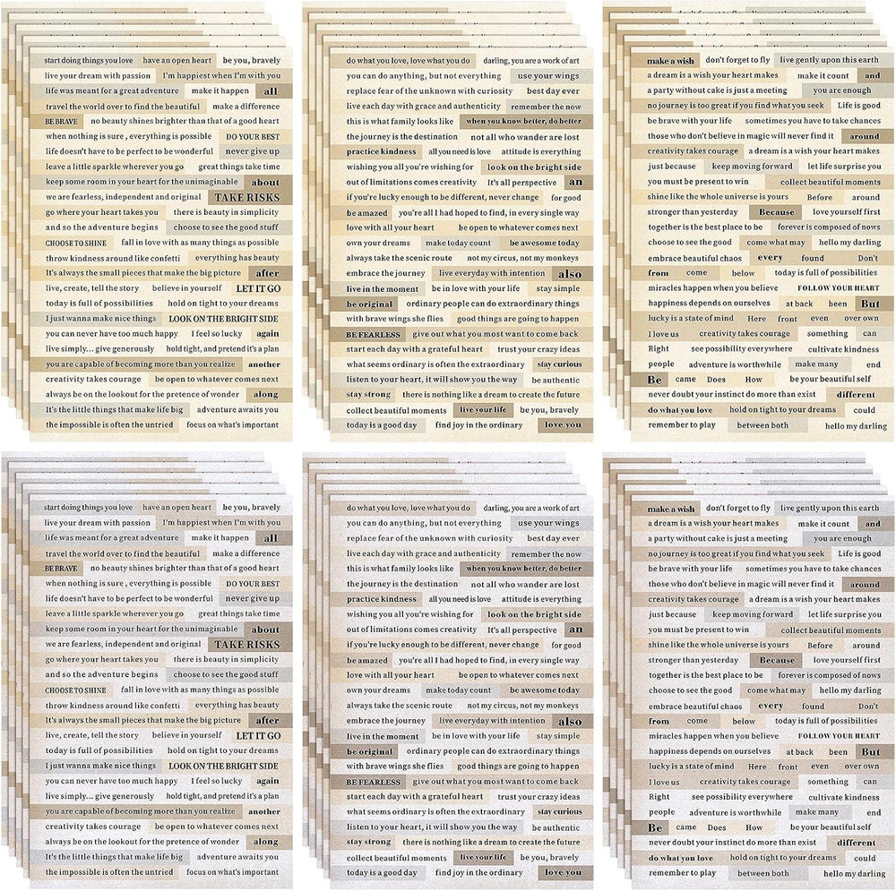 1500 Pcs Quote Stickers for Journaling 30 Sheet Scrapbooking Phrases Word Sticke