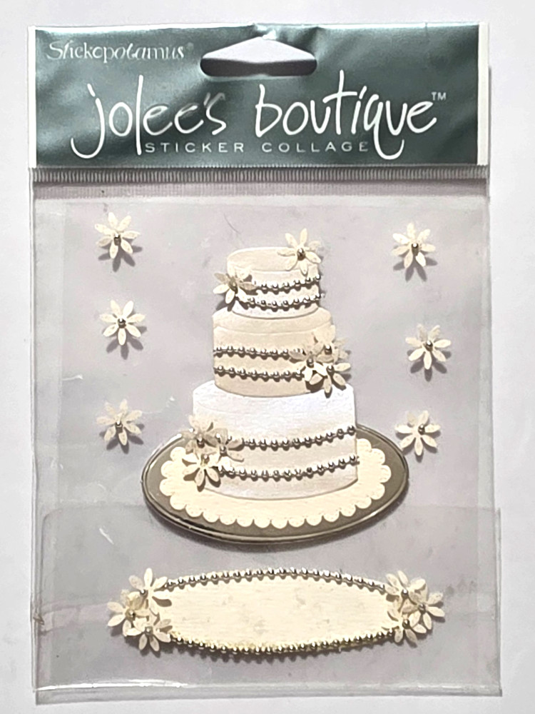 Stickopotamus JOLEE’S BOUTIQUE Sticker Collage – WEDDING CAKE – 8 pcs