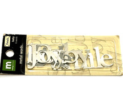 Making Memories Metal Words Baby Shower Silver Tone Boy Girl Love Joy Card Craft