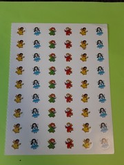vintage angels large sticker sheet *damaged*