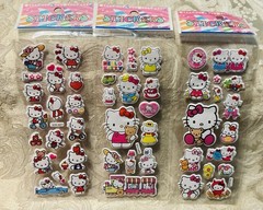 Retro Vintage Look Hello Kitty 3D Bubble Puffy Stickers 3 sets (#10)