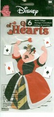 DISNEY Queen of Hearts Alice Wonderland Heads Cards Villain Stickers Scrapbook