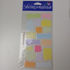 Vintage Stickopotamus Binder Sticker Comic Pattern Captions Lot 2 New 2 Partial