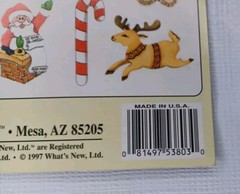 Vintage Scrap Ease Illustrated Cut Out Christmas Theme Citouts Scrapbooking Card