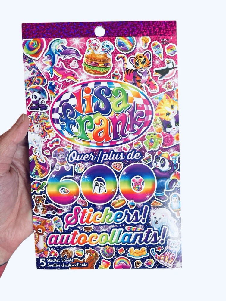 BRAND NEW Lisa Frank Sticker Book Sticker Sheets 600 Stickers Bendon Aged Y2K