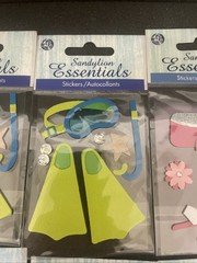 Sandylion Essentials Dimensional Scrapbooking Stickers, 10 Packages 2004
