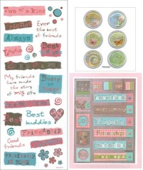 Mackinac Moon, Friends, coordinating scrapbook embellishments 3 sheets/pkg