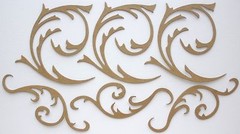 {6} *ELEGANT FLOURISH* Mix Set Bare Chipboard Die Cuts