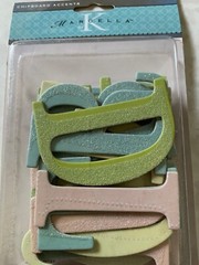 MARCELLA CHIPBOARD LETTERS GLITTER LETTERS LARGE MULTI-COLOR GLITTER ALPHABET