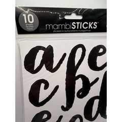 Me & My Big Ideas mambiSTICKS Celebrate Black Script Letter Stickers 10 Sheets