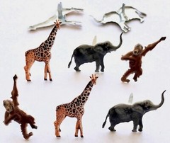 JUNGLE BRADS Safari Elephant Giraffe Monkey Scrapbooking Stamping Card Making