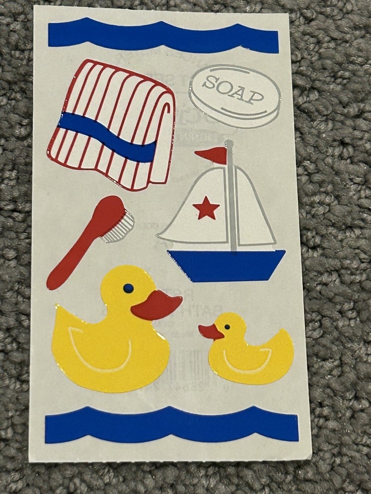 10x Frances Meyer BathBuddies Stickers Rubber Duckie Towel Soap Scrub Brush Toys