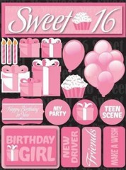 Reminisce Signature Series 3-Dimensional Sticker, Sweet 16