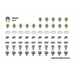 Nature Planner Stickers – Floral & Tree Design Decorative Decals for Daily Organ