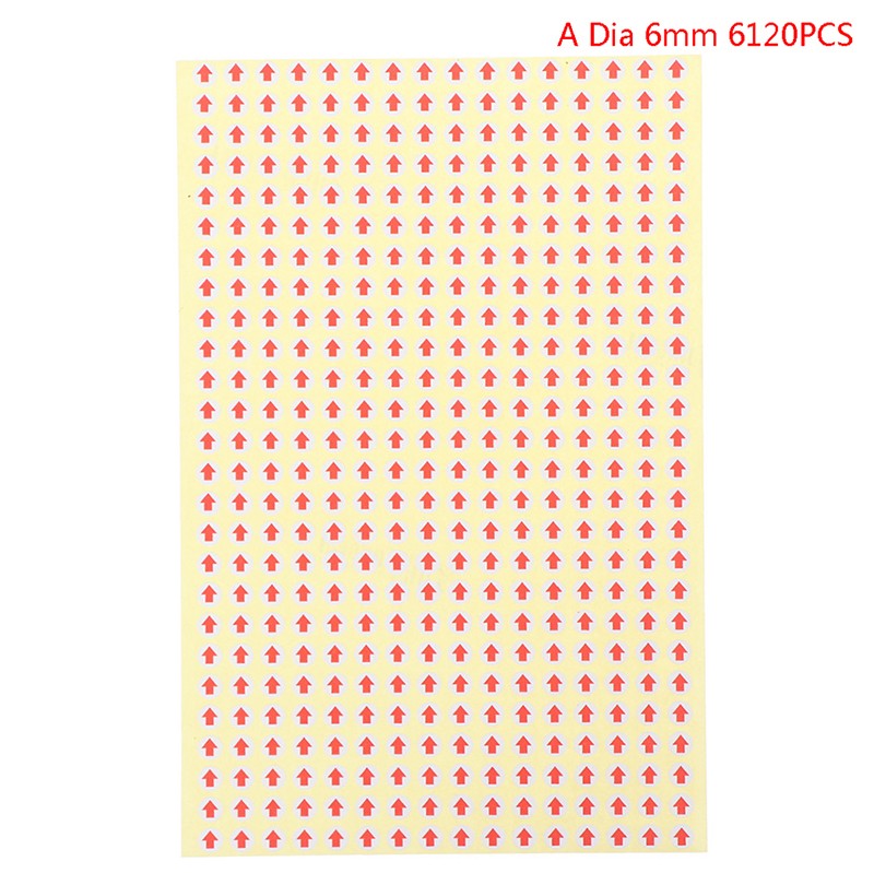 1Pack Red Arrow Labels Removable Small Circle Dot Stickers Defect Indica~gw