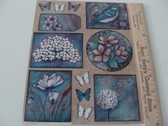 NEW Stickeroos Self-Adhesive Sticker 1 Sheet Nature Theme Flower Birds Butterfly