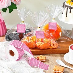500 Count Cottage Food Law Labels Stickers 1.5” Pink Square Food Stickers Mad…