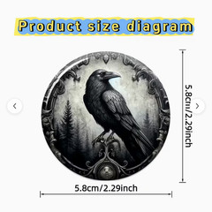1 CROW/RAVEN STICKERS MAGNET SCRAPBOOK JUNK JOURNAL PHONE PC A+