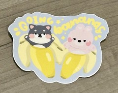 NEW PaperKumaCo “Going Bananas” 🍌 Vinyl Sticker Paper Kuma Co