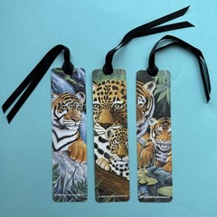 Vintage 90s For The Love Of Cats Tiger Cubs Cheetah Bookmark Lot – read Desc