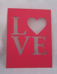 Lot of 6 Die Cut LOVE Card Fronts 2 each Red Black White 4″ X 5.25″ Fits A2 Card