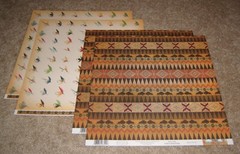 Carta Bella 12×12 Double Sided Scrapbook Papers(4) ~ Outdoors Fishing/Bison Bdrs
