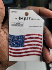 Paper Studio AMERICAN FLAG GLITTER Adhesive Gems Scrapbooking Crafts ST1