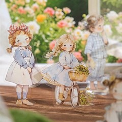 40Pcs Little Girls Doll Stickers Journal Planner Card Scrapbooking Collage Art