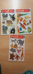 12 Sheets Color- Clings, Alphabet, Animal Clings, Stickers, 155 Clings, New