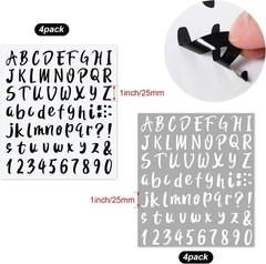 576-Piece Waterproof Vinyl Letter & Number Decal Set for School & Crafting