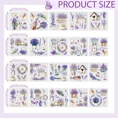 Noveread 20 Sheets Lavender Rub on 5.91 inches x inches, purple