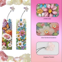 plzzree Diamond Art Bookmarks 4pcs: Acrylic Medium, Bright Yellow