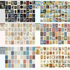 12 Sets 600 Sheets Washi Stickers for Journaling, Map Nature Celestial Portrait