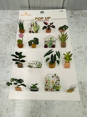 Pop-up 3D House Plants Stickers Planner Party Supply Crafts